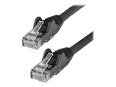 StarTech.com 15m Netzwerkkabel CAT6 - LSZH(weniger Rauch, Halogenfrei) - 10Gbit 650MHz 100W POE RJ45 U/UTP LAN-Patch Kabel - Schwarz, ETL Zertifizierung, 24AWG, Installationskabel (N6LPATCH15MBK)