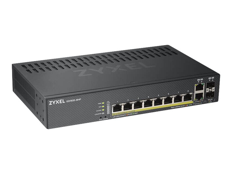 ZyXEL GS1920-8HPv2 - Switch - Smart - 8 x 10/100/1000 (PoE+)