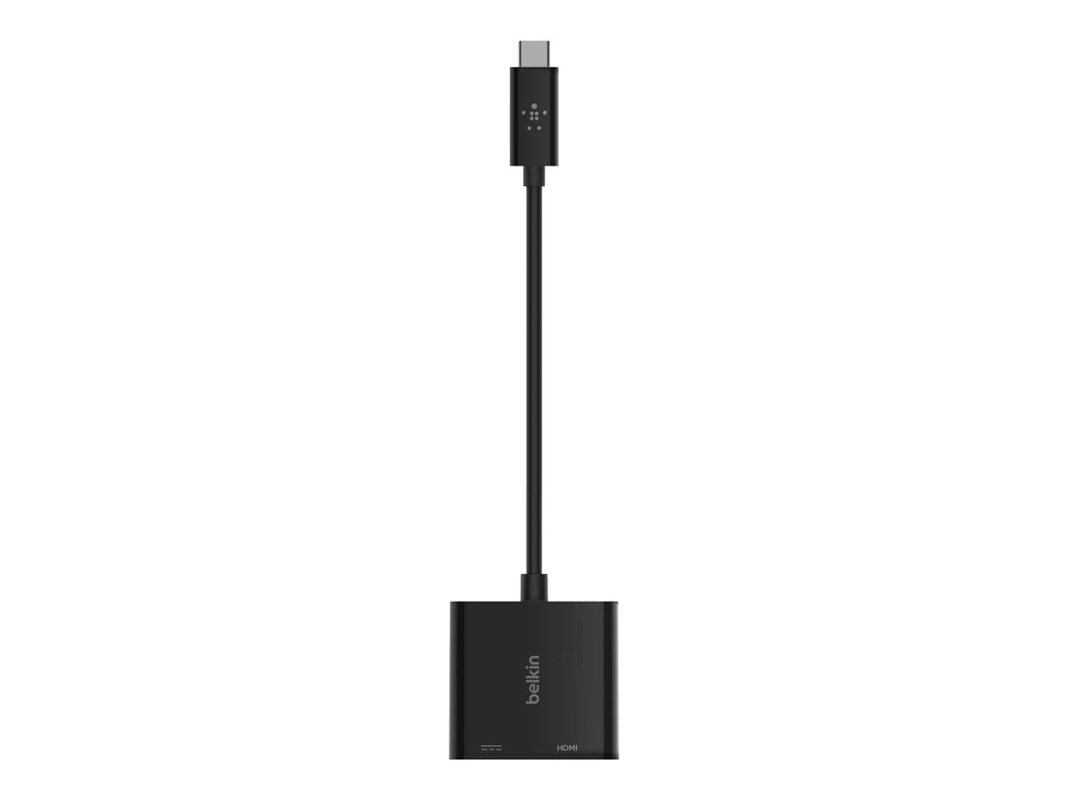 Belkin USB-C to HDMI + Charge Adapter - Videoadapter - 24 pin USB-C männlich zu HDMI, USB-C (nur Spannung)