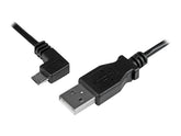 StarTech.com Micro USB Lade/Sync-Kabel - St/St - Micro USB linksgewinkelt - 1m - USB auf Micro USB Ladekabel - USB-Kabel - Micro-USB Typ B (M)