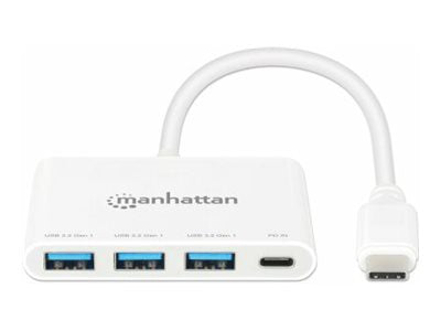 Manhattan Hub - 3 USB-A und 1 USB-C Ports, Stromversorgung