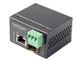 StarTech.com PoE + Industrial Media Converter 30W - Medienkonverter LWL Kupfer - Singlemode-/Multimode Glasfaser auf Kupfer Gigabit Ethernet - Mini/Kompaktgröße - IP-30/ -40&deg;C bis 75&deg;C (IMC1GSFP30W)