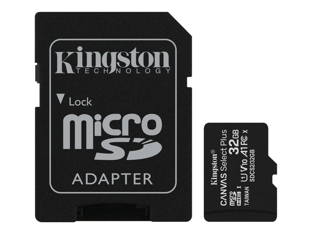 Kingston Canvas Select Plus - Flash-Speicherkarte (microSDHC/SD-Adapter inbegriffen)