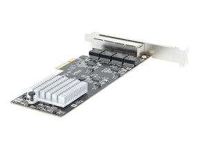 StarTech.com 4-Port 2.5Gbps NBASE-T PCIe Network Card, Intel I225-V Chip, Quad Port Computer Network Card, Multi-Gigabit NIC, PCI Express Server LAN Card, Desktop Ethernet Interface Card, PCI Express 2.0 (PR42GI-NETWORK-CARD)