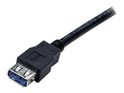 StarTech.com 2m USB 3.0 Verlängerungskabel - USB 3 Typ A auf A 2 Meter Kabel Verlängerung - Stecker/ Buchse - Schwarz - USB-Verlängerungskabel - USB Typ A (W)