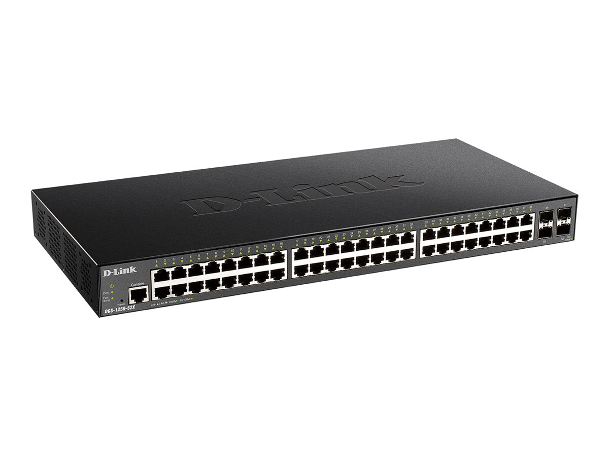 D-Link DGS 1250-52X - Switch - Smart - 48 x 10/100/1000 + 4 x 10 Gigabit SFP+