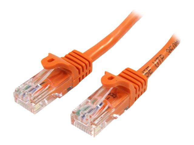 StarTech.com 0,5m Cat5e Ethernet Netzwerkkabel Snagless mit RJ45 - Cat 5e UTP Kabel - Orange - Patch-Kabel - RJ-45 (M)