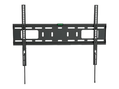 Manhattan TV & Monitor Mount, Wall, Fixed, 1 screen, Screen Sizes: 37-65", Black, VESA 200x200 to 600x400mm, Max 50kg, LFD, Lifetime Warranty - Klammer - Ultra-dünn - für Flachbildschirm - Stahl - Schwarz - Bildschirmgröße: 94-177.8 cm (37"-70")