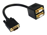 StarTech.com 30cm VGA auf 2x VGA Splitter-Kabel - St/Bu - VGA HD15 Y-Verteiler Stecker/Buchse - Vergoldet - VGA-Splitter - HD-15 (VGA)