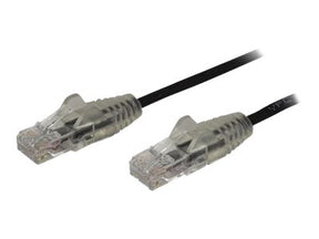 StarTech.com 2,5 m Cat6-Kabel - Schlankes Cat6-Patchkabel - Schwarz - Snagless RJ45-Anschlusse - Gigabit-Ethernet-Kabel - 28 AWG - Patch-Kabel - RJ-45 (M)