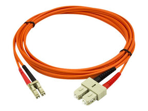 StarTech.com 2m Fiber Optic Cable - Multimode Duplex 50/125 - LSZH - LC/SC - OM2 - LC to SC Fiber Patch Cable - Netzwerkkabel - LC Multi-Mode (M)