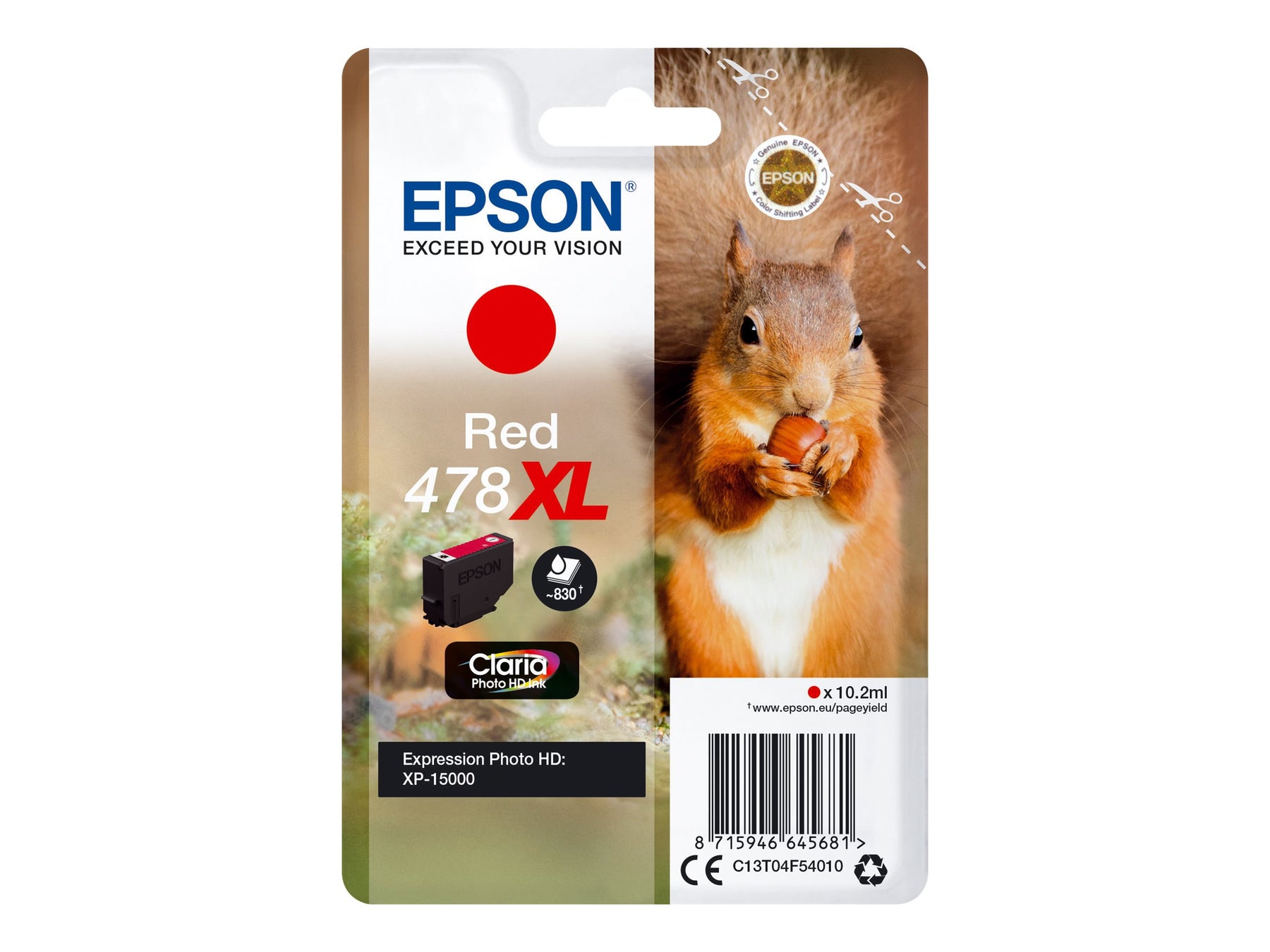 Epson 478XL - 10.2 ml - mit hoher Kapazität - Rot