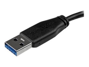 StarTech.com 50cm schlankes SuperSpeed USB 3.0 A auf Micro B Kabel - St/St - USB 3.0 Anschlusskabel - Schwarz - USB-Kabel - Micro-USB Type B (M)