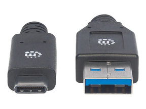 Manhattan USB-C to USB-A Cable, 3m, Male to Male, 5 Gbps (USB 3.2 Gen1 aka USB 3.0)