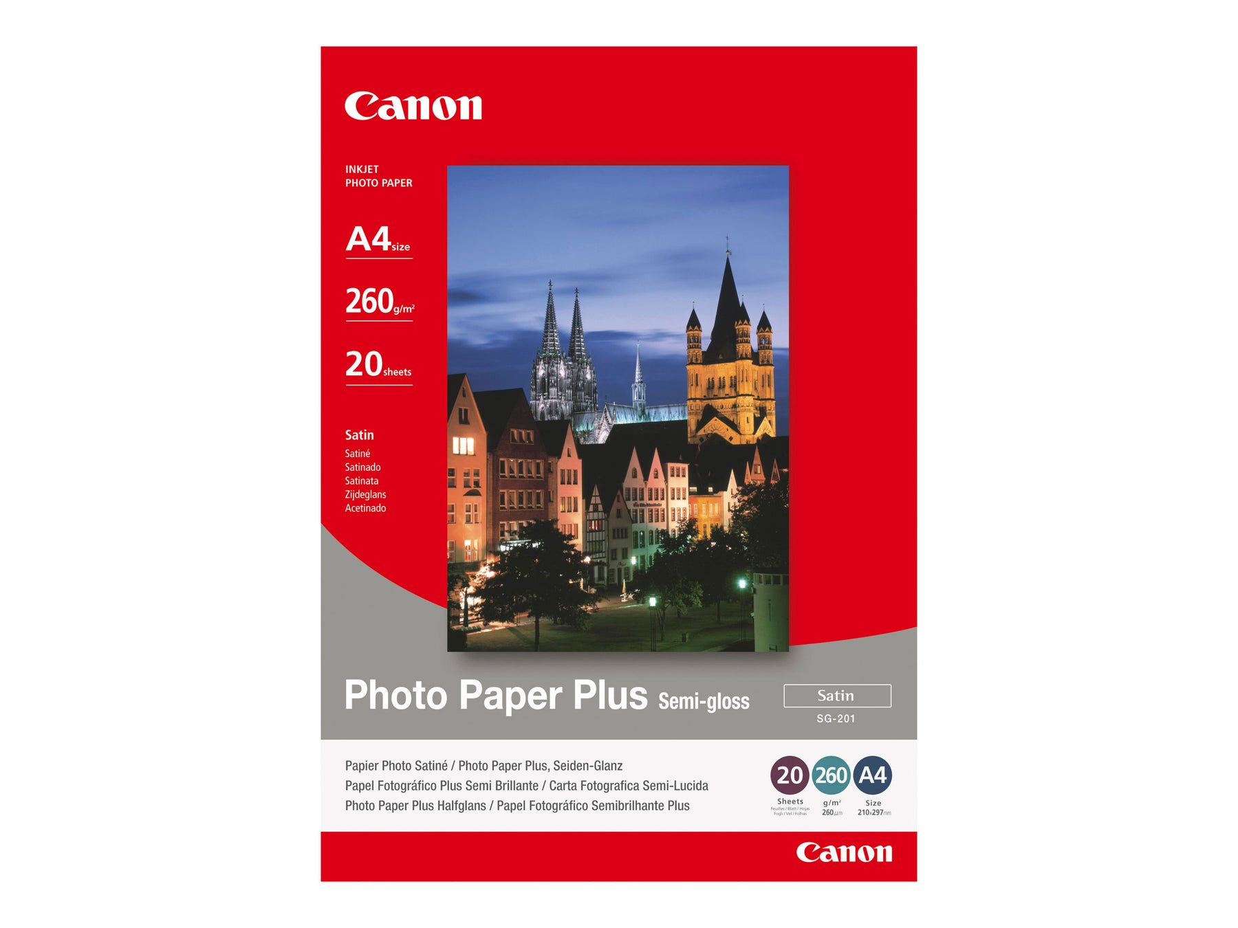 Canon Photo Paper Plus SG-201 - Halbglänzend - A3 plus (329 x 423 mm)