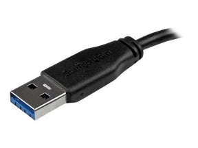 StarTech.com 3m schlankes SuperSpeed USB 3.0 A auf Micro B Kabel - St/St - USB 3.0 Anschlusskabel - Schwarz - USB-Kabel - Micro-USB Type B (M)