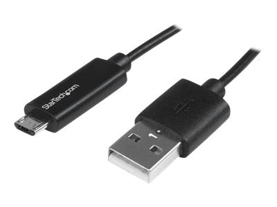 StarTech.com 1m Micro USB Kabel mit LED Ladeanzeige - St/St - USB auf Micro USB Kabel - USB-Kabel - Micro-USB Typ B (M)