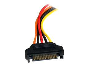 StarTech.com 20cm SATA Strom Verlängerung - Stecker / Buchse - Serial-ATA Strom Verlängerungskabel - Spannungsversorgungs-Verlängerungskabel - SATA-Stromstecker (M)