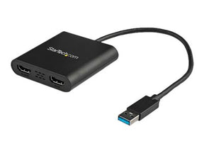 StarTech.com USB 3.0 to Dual HDMI Adapter - 4K 30Hz - External Video & Graphics Card - Dual Monitor Display Adapter - Supports Windows (USB32HD2)