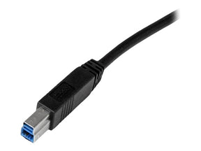 StarTech.com 1m zertifiziertes USB 3.0 SuperSpeed Kabel A auf B - Schwarz - USB 3 Anschlusskabel - Stecker/Stecker - USB-Kabel - USB Type B (M)