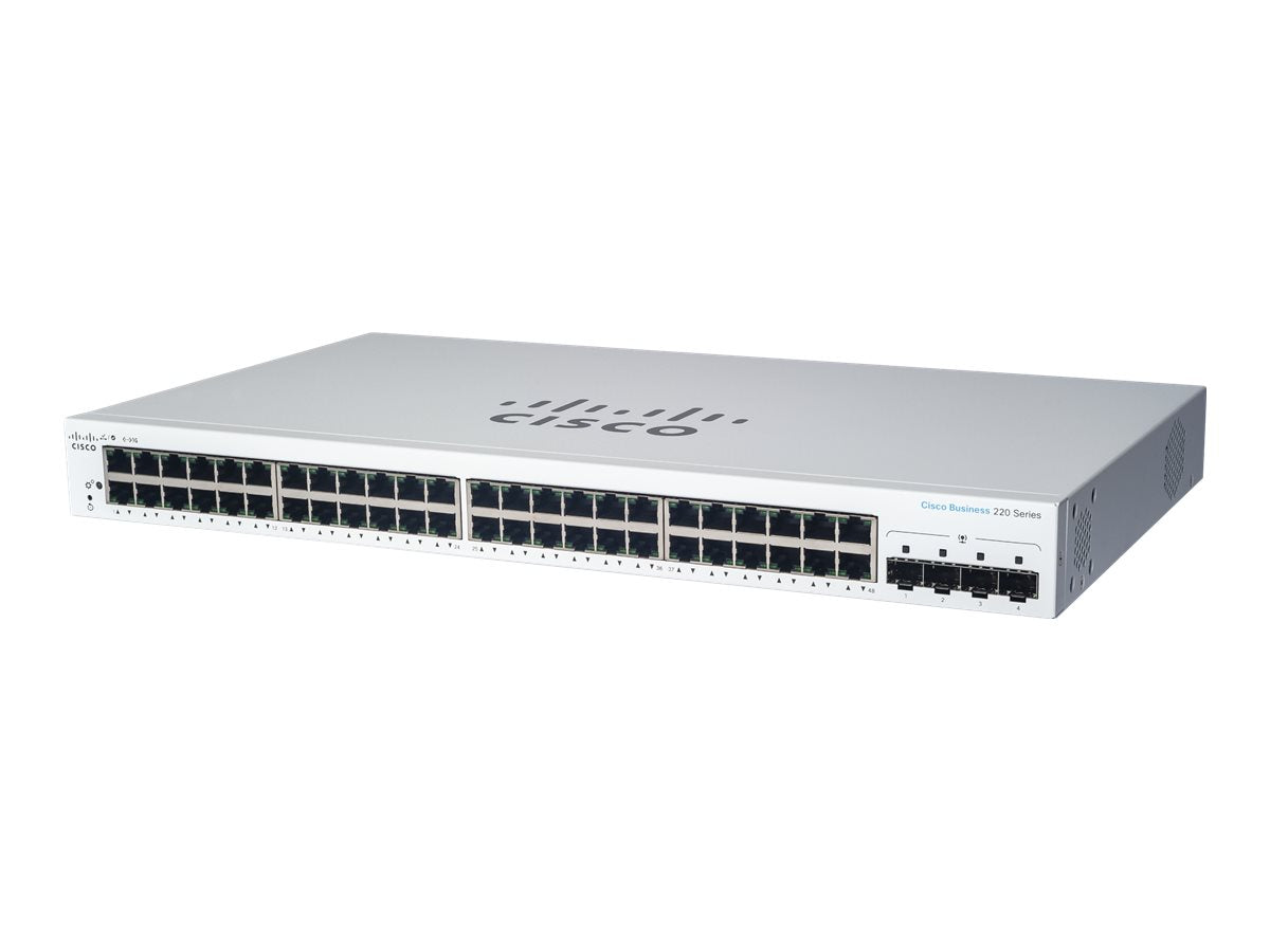 Cisco Business 220 Series CBS220-48P-4X - Switch - Smart - 48 x 10/100/1000 (PoE+)