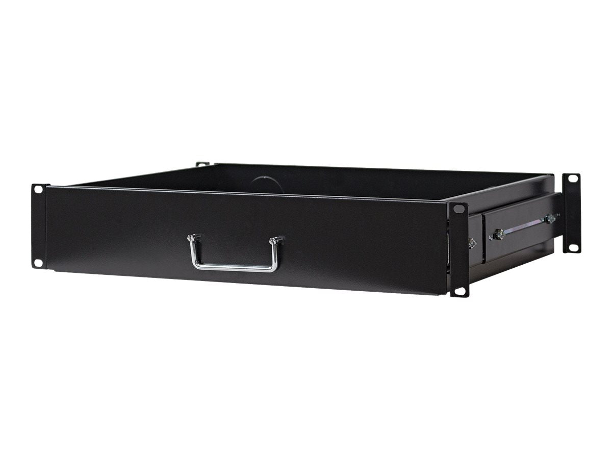 Intellinet 19" Schublade, 2 HE, 350 mm Fachbodentiefe, ausziehbar, schwarz - Rack Storage Drawer - Schwarz, RAL 9005 - 2U - 48.3 cm (19")