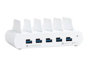 Compulocks 5 Port USB-C and USB-A Charging Dock with EU - Ladestation - 150 Watt - 10 Ausgabeanschlussstellen (5 x 4-poliger USB Typ A, 5 x USB-C)