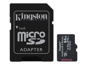 Kingston Industrial - Flash-Speicherkarte (microSDXC-an-SD-Adapter inbegriffen)