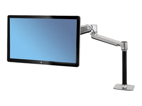 Ergotron LX HD Sit-Stand Desk Mount LCD Arm - Befestigungskit - für LCD-Display - verriegelbar - Aluminium - Polished Aluminum - Bildschirmgröße: bis zu 116,8 cm (bis zu 46 Zoll)