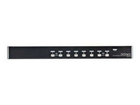 StarTech.com 8 Port 1U Rackmount USB KVM Switch Kit with OSD and Cables - Rack mount KVM - VGA KVM Switch - 8 Port KVM Switch (SV831DUSBUK)