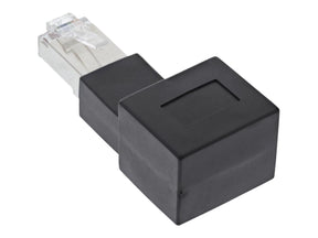 InLine Patchkabel-Adapter Cat.6A - RJ45 Stecker/Buchse - 90° nach links gewinkelt