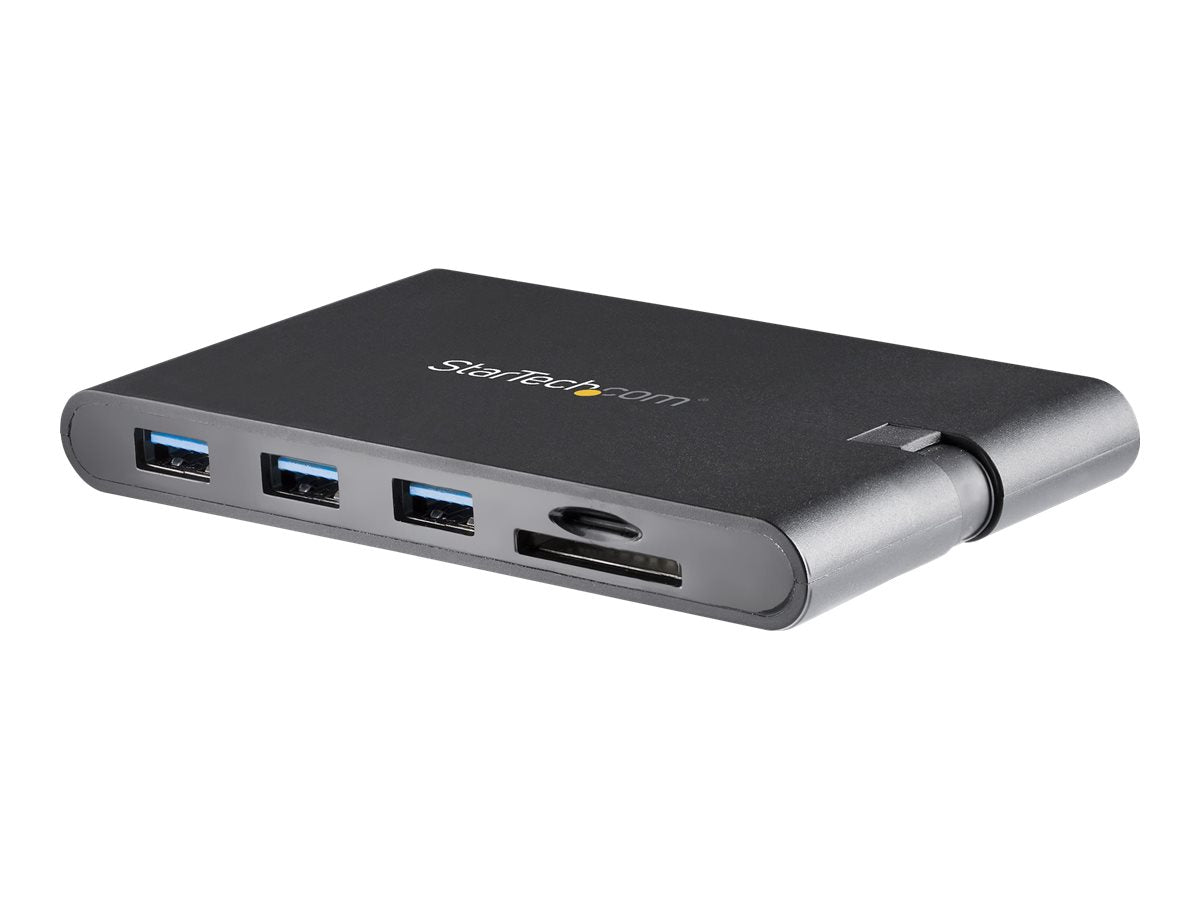 StarTech.com USB C Multiport Adapter, USB Type-C Mini Dock with HDMI 4K or 1080p VGA Video, 100W PD Passthrough, 3x USB 3.0, Gigabit Ethernet, SD & MicroSD Card Reader, USB 3.0 Adapter - USB C HDMI Travel Dock (DKT30CHVSCPD)