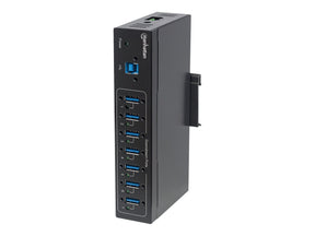 Manhattan USB-A 7-Port Hub Industrial, 7x USB-A Ports, 5 Gbps (USB 3.2 Gen1 aka USB 3.0)