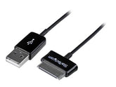 StarTech.com 3m Dock-Connector auf USB Kabel für Samsung Galaxy Tab - Lade- / Sync-Kabel - USB-Datenkabel / Ladekabel - Lade-/Datenkabel - Samsung 30-poliger Dockanschluss (M)