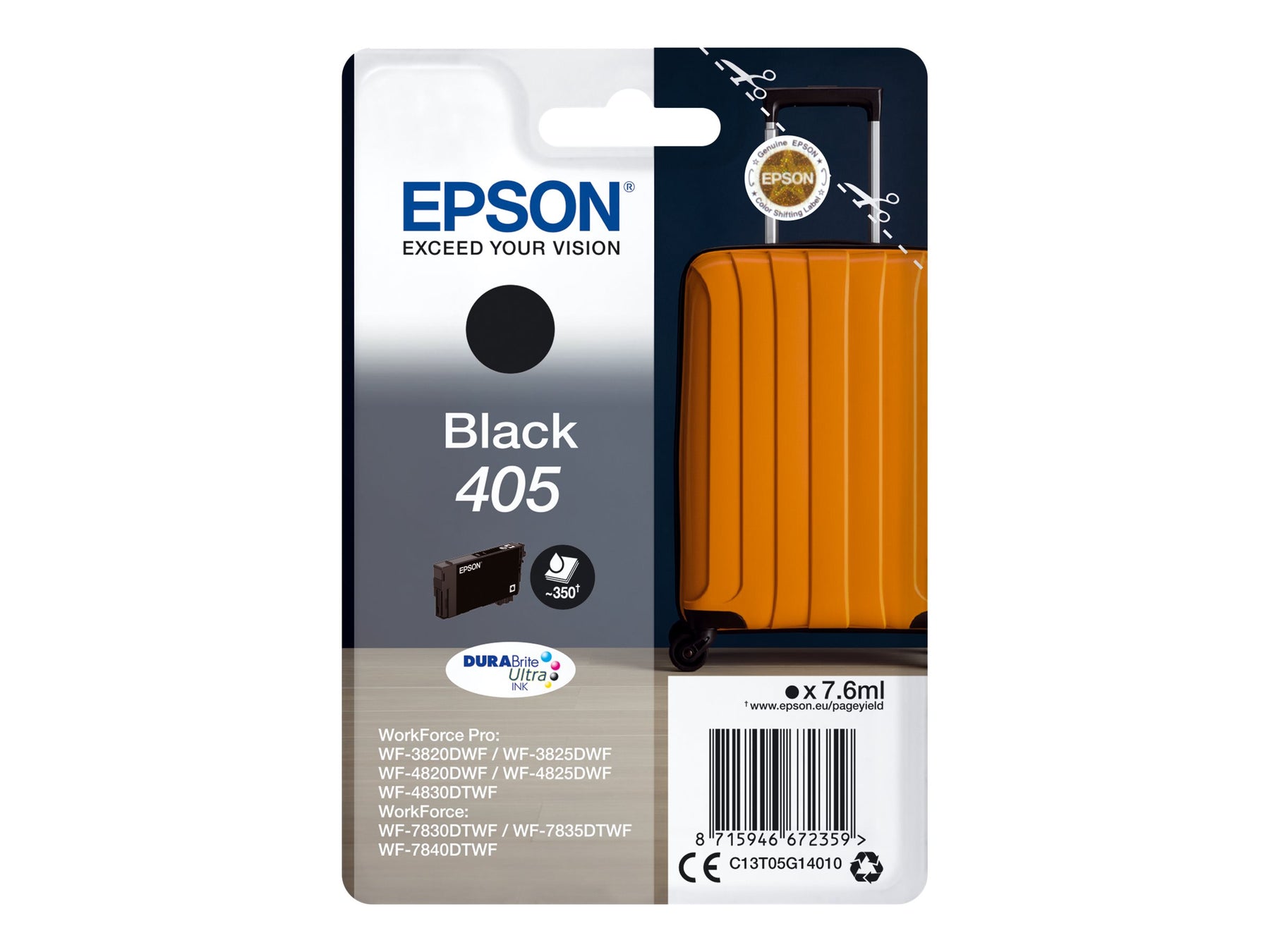 Epson 405 - 7.6 ml - Schwarz - original - Tintenpatrone