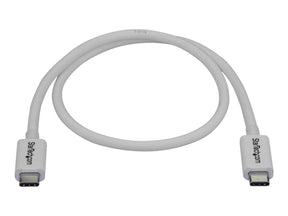 StarTech.com Thunderbolt 3 Kabel -40Gbit/s - 50cm - Weiß - 4K 60Hz - Passiv - Thunderbolt Kabel - USB Typ C Lader - Thunderbolt-Kabel - USB-C (M)