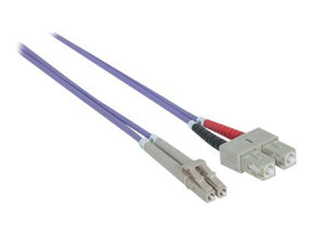 Intellinet Fibre Optic Patch Cable, OM4, LC/SC, 2m, Violet, Duplex, Multimode, 50/125 Âµm, LSZH, Fiber, Lifetime Warranty, Polybag - Patch-Kabel - SC multi-mode (M)