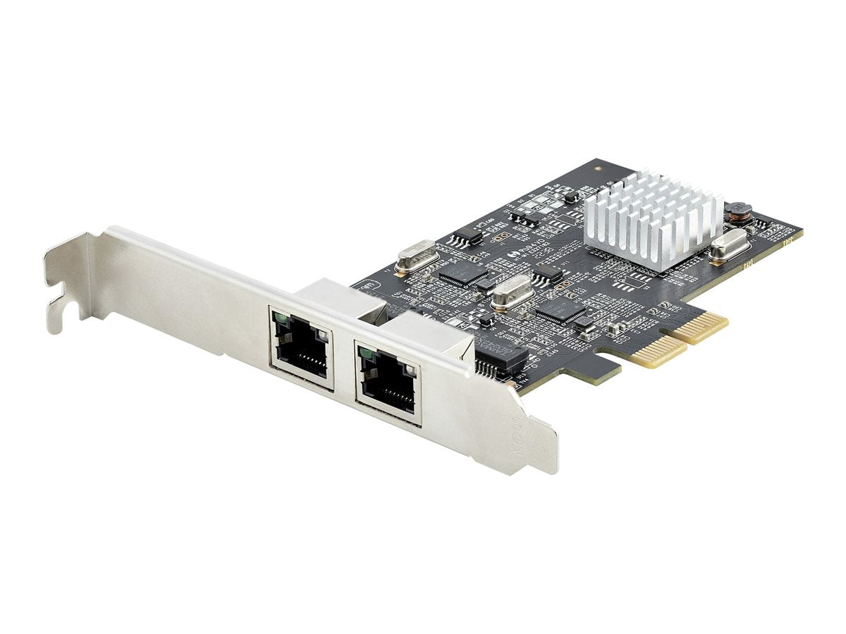 StarTech.com 2-Port 2.5Gbps NBASE-T PCIe Network Card, Intel I225-V, Dual-Port Computer Network Card, Multi-Gigabit NIC, PCI Express Server LAN Card, Desktop Ethernet Interface