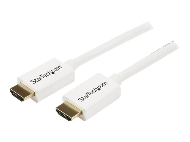 StarTech.com 3m High-Speed-HDMI-Kabel - Ultra HD 4k x 2k HDMI CL3 Kabel zur Installation in Wänden mit vergoldeten Kontakten - Weiß - HDMI-Kabel - HDMI (M)