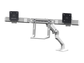 Ergotron HX Desk Dual Monitor Arm - Befestigungskit (Griff, Gelenkarm, Spannbefestigung für Tisch, Tischplattenbohrung, 2 Drehgelenke, Befestigungsteile, Scharnier, Verlängerungsteil)