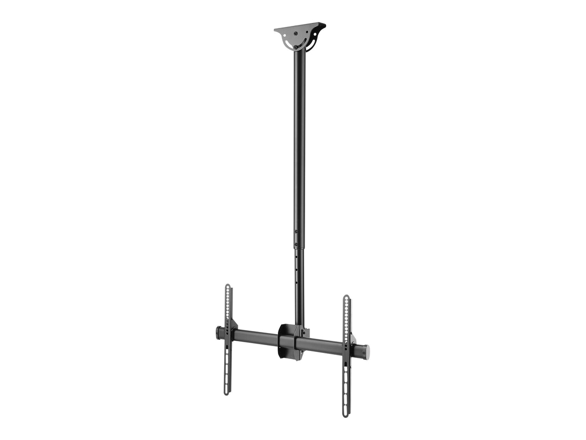 Manhattan TV & Monitor Mount, Ceiling, 1 screen, Screen Sizes: 37-75", Height: 106-156 cm, Black, VESA 200x200 to 600x400mm, Max 50kg, LFD, Lifetime Warranty - Befestigungskit (Deckenmontage, Adapter für Dachschrägen)