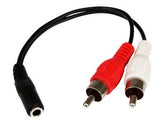 StarTech.com 15cm Audio Kabel 3,5mm Klinke auf 2x Cinch (Buchse/Stecker)