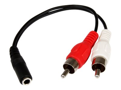 StarTech.com 15cm Audio Kabel 3,5mm Klinke auf 2x Cinch (Buchse/Stecker)