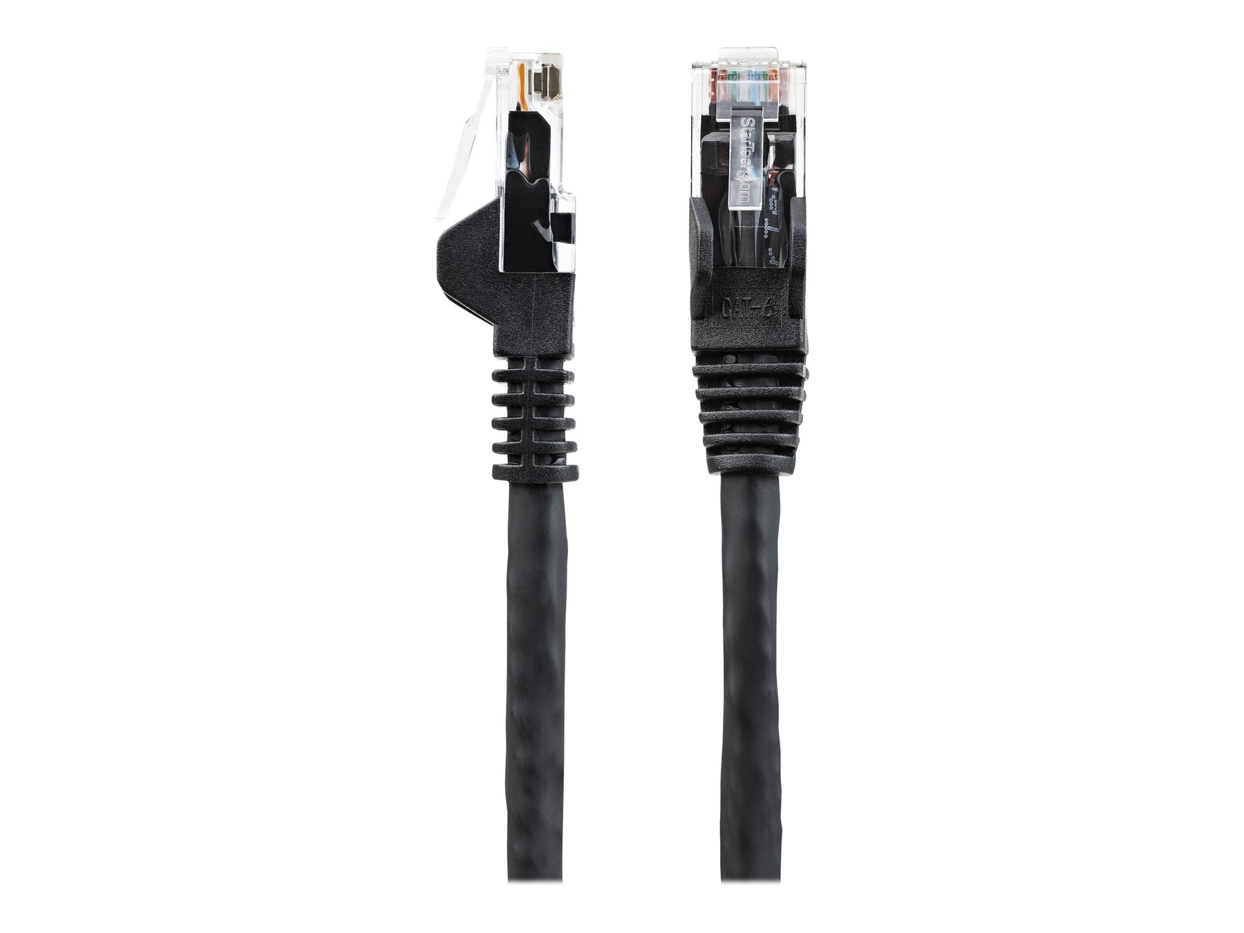 StarTech.com 7m Netzwerkkabel CAT6 - LSZH(weniger Rauch, Halogenfrei) - 10Gbit 650MHz 100W POE RJ45 U/UTP LAN-Patch Kabel - Schwarz, ETL Zertifizierung, 24AWG, Installationskabel (N6LPATCH7MBL)