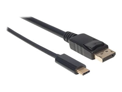 Manhattan USB-C to DisplayPort Cable, 4K@60Hz, 1m, Male to Male, Black, Equivalent to Startech CDP2DP1MBD, Three Year Warranty, Polybag - Adapterkabel - 24 pin USB-C (M)