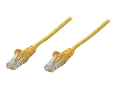 Intellinet Network Patch Cable, Cat6A, 0.25m, Yellow, Copper, S/FTP, LSOH / LSZH, PVC, RJ45, Gold Plated Contacts, Snagless, Booted, Polybag - Patch-Kabel (DTE)