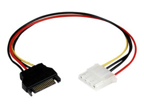 StarTech.com 30cm SATA auf Molex LP4 Stromadapter - Bu/St - Serial ATA zu 4pin Stromkabel Adapter - Netzteil - interne Stromversorgung, 4-polig (W)