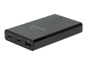 Manhattan Charging Station, 2x USB-C and 1x USB-A Ports, USB-C Outputs: 1x 60W and 1x 18W, USB-A Output: 1x 18W (Qualcomm Quick Charge)