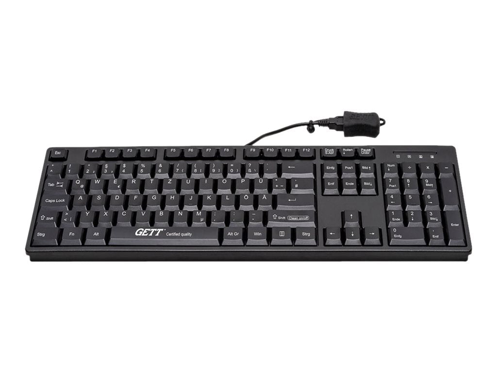 GETT CleanType Easy Basic TKL-105-GCQ-IP68-KGEH-BLACK-USB-CH