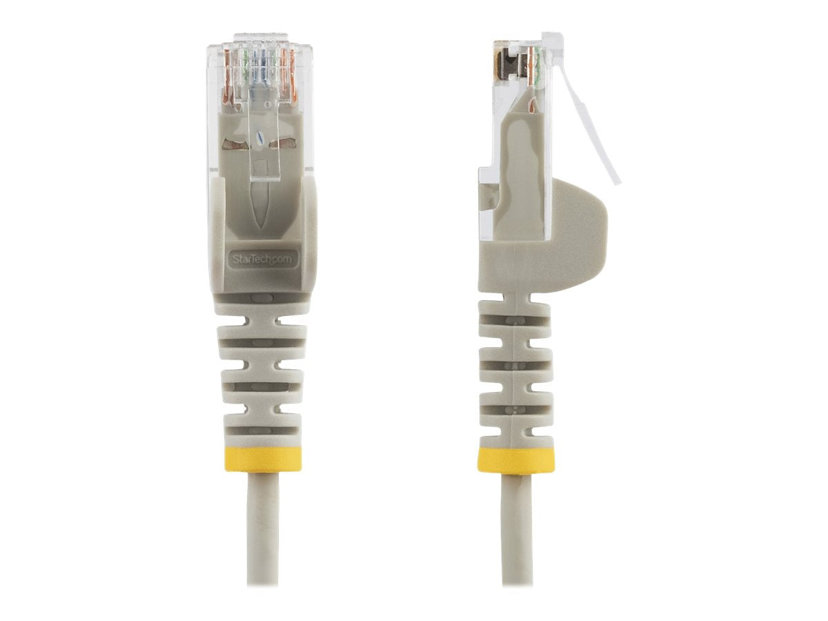 StarTech.com 2,5 m Cat6-Kabel - Schlankes Cat6-Patchkabel - Grau - Snagless RJ45-Anschlusse - Gigabit-Ethernet-Kabel - 28 AWG - Patch-Kabel - RJ-45 (M)